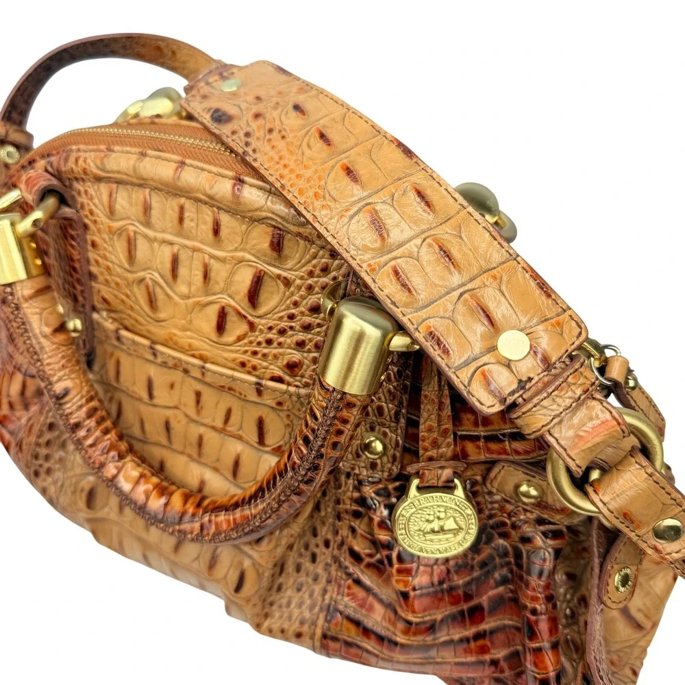Brahmin croc embossed